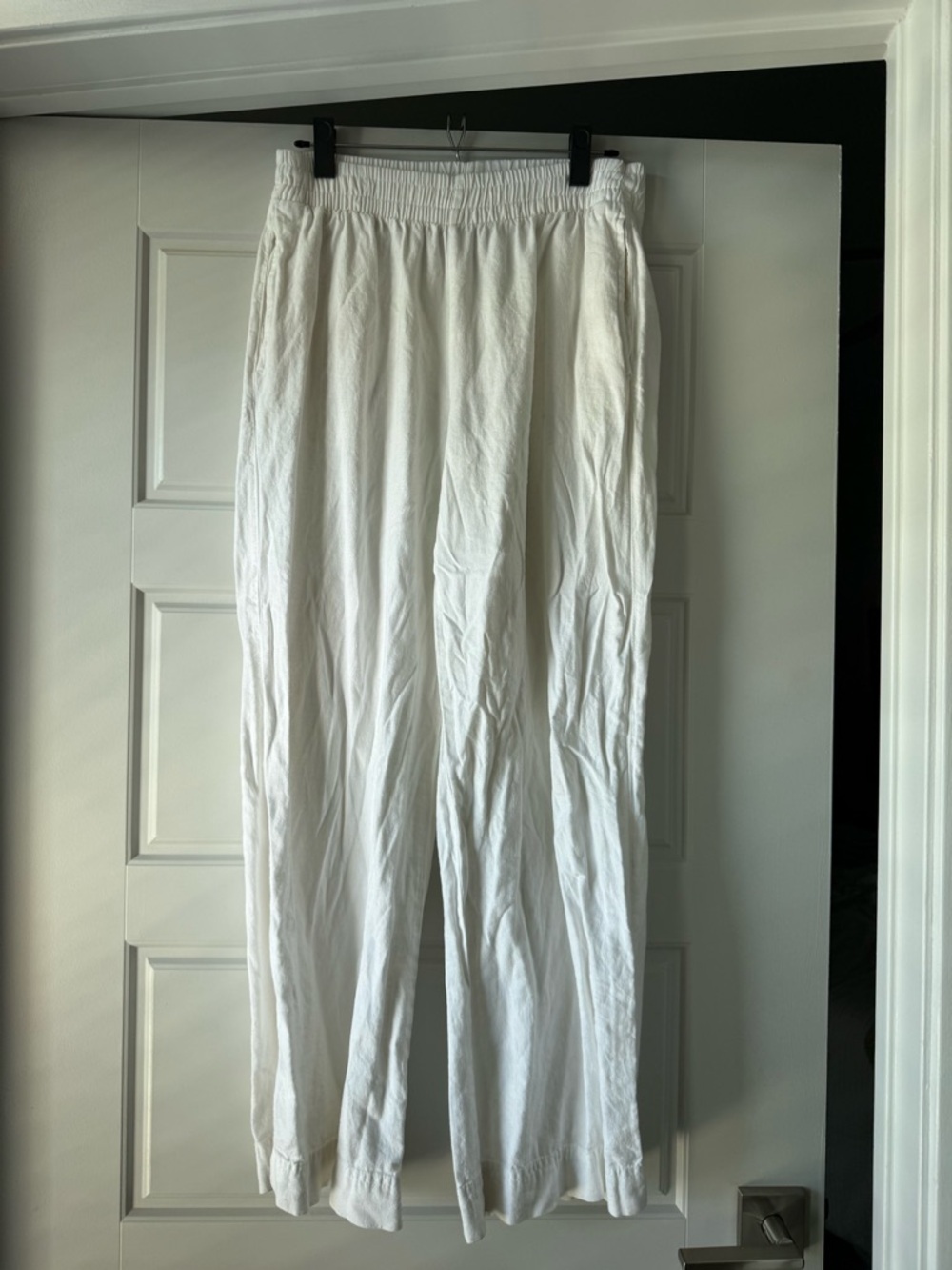 Old Navy White Womens Elastic-Waist Sweatpants